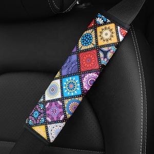 2024 nuevo cuero PU estilo bohemio cinturón de seguridad asiento de <span class=keywords><strong>coche</strong></span> protector de hombro almohadillas cubierta para seguro de protección de hombro - Product Image 3
