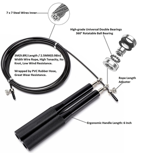 <span class=keywords><strong>Cuerda</strong></span> <span class=keywords><strong>de</strong></span> saltar ajustable con mango <span class=keywords><strong>de</strong></span> aluminio para hombre y mujer, <span class=keywords><strong>cuerda</strong></span> <span class=keywords><strong>de</strong></span> salto <span class=keywords><strong>de</strong></span> velocidad, cuerdas <span class=keywords><strong>de</strong></span> salto rápido para fitness, deporte - Product Image 6