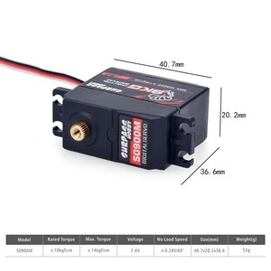Suppass Hobby S0009M Moteur DC Métal 7.4V pour Voiture RC de Course Rapide 4 Canaux pour Garçons, <span class=keywords><strong>Jouet</strong></span> Télécommandé, Moteur Servo Industriel - Product Image 6