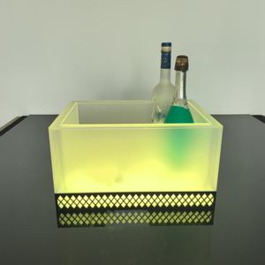 Nuevo <span class=keywords><strong>Bar</strong></span> club nocturno KTV fiesta plástico recargable acrílico LED barril <span class=keywords><strong>de</strong></span> cerveza enfriador vino champán cubo <span class=keywords><strong>de</strong></span> hielo bandeja para servir - Product Image 6