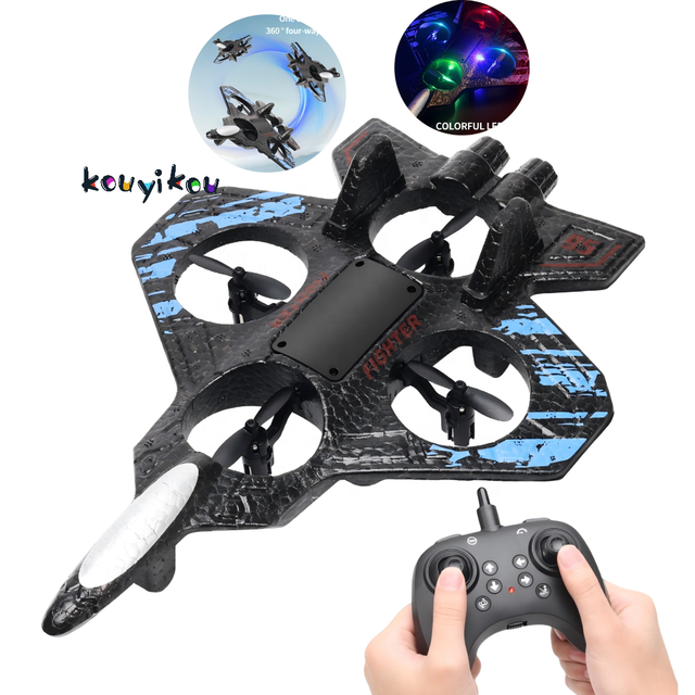 2025 New Remote-controlled Aircraft High-altitude Shockproof EVA Gravity Quadcopter Drone with Lights Foam Aircraft for Children