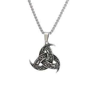Yunnique-collar con colgante de acero inoxidable con tótem solar vikingo, diseño geométrico unisex, joyería de regalo - Product Image 3