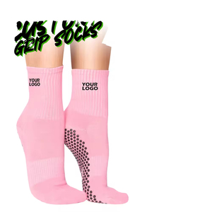 Anti Slip Yoga <b>Grip</b> <b>Socks</b> <b>Custom</b> Logo Breathable Pilates Fitness Sports <b>Socks</b> - Product Image 1