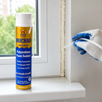 Jin MU CHAO A12 500ml Mousse adhésive polyuréthane multifonctionnelle écologique à expansion 55 fois pour l'étanchéité des joints de portes et fenêtres