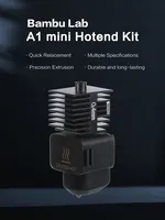 Kit Hotend 3DSWAY A1 untuk Bambu Lab A1 Mini, Perakitan Hot End Kecepatan Tinggi, Nosel Baja Keras 0.2/0.4/0.6/0.8mm, Suku Cadang Printer 3D