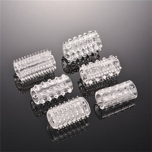 Venta caliente Crytal Condom Pene Sleeve 6-Piece Finger Condom and Cock Ring Set Dildos Categoría de producto - Product Image 5