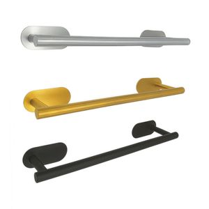 Suporte para Toalhas de Banheiro em Aço Inoxidável Sem Perfuração, Suporte para Toalhas de Hotel, Prateleira de Armazenamento Montada na Parede - Product Image 1