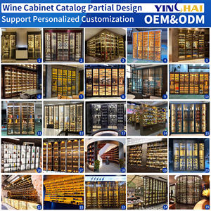Armoire de séparation moderne de meubles de salon de <span class=keywords><strong>bar</strong></span> à vin en métal d'acier inoxydable pour l'armoire de cave à vin de whisky d'affichage de vin - Product Image 6