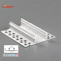 Profilé en alliage d'aluminium 6063-T5 61*14mm pour bandes LED, décorations, service de découpe