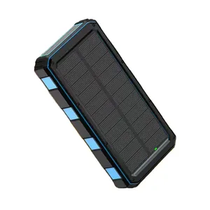 Sản xuất sạc nhanh wirelesssolar sạc di động ngân hàng điện 20000mAh năng lượng mặt trời năng lượng ngân hàng điện