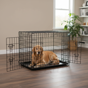 Vente en gros de <span class=keywords><strong>cages</strong></span> pour chiens en acier inoxydable bleu, rose et noir pour fournisseurs d'animaux de compagnie - Product Image 4