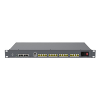 Sistema de Telefonía IP PBX VoIP con 8/16/24/32 Puertos POE, Gateway, 500 Extensiones SIP, 12 Canales FXS, LAN Cableada, para Oficina y Hogar