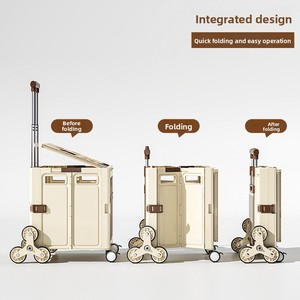 Trasportino Pieghevole a 4 Ruote Leggero per Animali Domestici, Borsa Portatile per Gatti, Grande Capacità, Adatto per Arrampicata, Bagaglio da Viaggio, Gabbia per Trasporto Aereo - Product Image 4