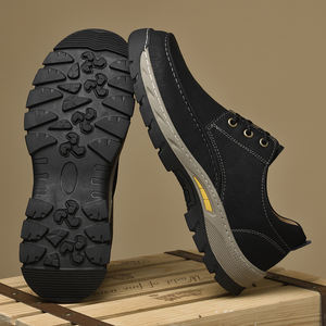 In pronto Stock LOGO personalizzato fatto a mano In vera pelle superiore antiscivolo <span class=keywords><strong>suola</strong></span> In <span class=keywords><strong>gomma</strong></span> da uomo Casual da passeggio Outdoor <span class=keywords><strong>scarpe</strong></span> In pelle - Product Image 4