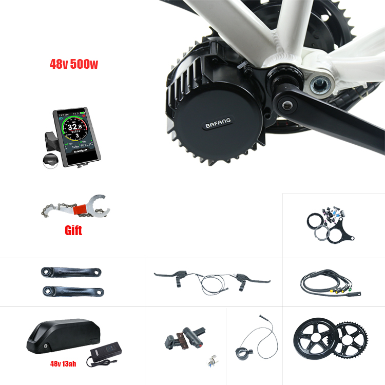 Display 850c Elektrische Fiets Kit Met 48V 13ah Batterij Inbegrepen Ev Motor Conversie Kit Bafang/8Fang Motor,bafang Motor 68Mm