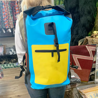Sac à dos étanche en bâche PVC 35L, nouveau style, avec logo client imprimé, idéal pour la navigation de plaisance, le camping et la randonnée