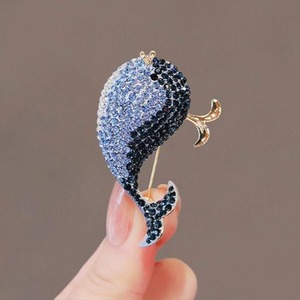 Broche de Ballena Azul de Alta Gama para Mujer, Pin de <span class=keywords><strong>Animal</strong></span> Marino en Forma de Rosa para Corsage de Boda, Traje, Hecho de Aleación, Idea de Regalo Original - Product Image 5