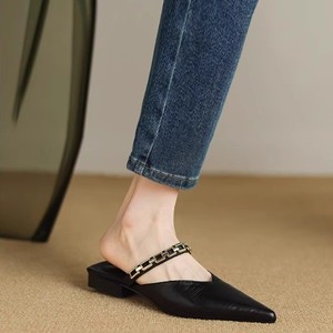Sandalias planas de punta para mujer, verano 2025, zapatos para caminar transpirables y a la moda. - Product Image 4