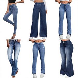 2025 vendita calda da <span class=keywords><strong>donna</strong></span> <span class=keywords><strong>pantaloni</strong></span> <span class=keywords><strong>Jeans</strong></span> Casual <span class=keywords><strong>con</strong></span> <span class=keywords><strong>elastico</strong></span> lavato alla moda a gamba alta a <span class=keywords><strong>vita</strong></span> alta Slim Fit spediti a caso - Product Image 1