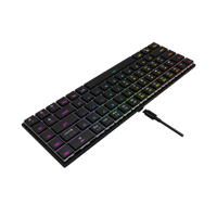 AIKUN GX9680U Ultra ince kablolu oyun klavyesi, RGB arka ışık, 68 tuşları kısa 50M mekanik anahtarı ve klavye tuşları, tip-c portu