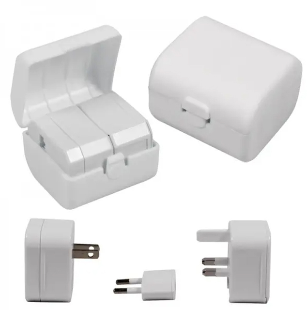 3-in-1 Global Travel Adapter with PD Function Universal Conversion Plug for AU/EU/UK/US Electrical Sockets DC Port for Travel
