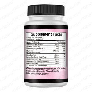 อาหารเสริมสารสกัดสมุนไพร แคปซูลเสริมอาหารสำหรับวัยหมดประจำเดือน ผลิตภัณฑ์ดูแลสุขภาพสำหรับผู้หญิงวัยหมดประจำเดือน - Product Image 3