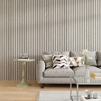 Panneaux acoustiques en bois lamellé-collé à 3 côtés, noyau en MDF, support en feutre polyester, absorption acoustique, Akupanel, revêtement mural intérieur