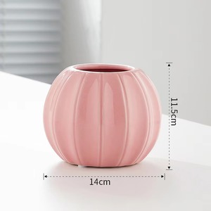 Vase Citrouille, Vase en Céramique Décoratif, Décoration d'Intérieur, Décoration de Table à Manger, Pot de Fleurs Citrouille, Bouteille Artisanale pour Matériaux Floraux - Product Image 2