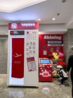 Kiosque photo en bois tout-en-un pour cabine d'avion, avec impression instantanée, Wi-Fi, écran tactile, compatible SLR, iPad et smartphones, en libre-service