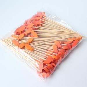 强生100电脑计数4.7英寸竹水果采摘棒胡萝卜蔬菜设计鸡尾酒采摘一次性酒吧工具 - Product Image 5