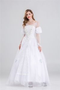 Disfraz de Princesa <span class=keywords><strong>Blanca</strong></span> de <span class=keywords><strong>Alicia</strong></span> en el País de las Maravillas para Mujer, Disfraz de Halloween para Adultos, Juego de Roles y Cosplay, Disfraz de TV y Cine - Product Image 3