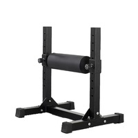 Support de Squat Bulgare en Acier Réglable pour Squat à une Jambe, Capacité 330 lb, 9 Niveaux de Hauteur, Rouleau en Mousse Rembourré