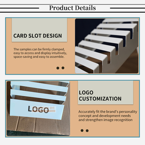 Présentoir de Comptoir Simple et Raffiné pour Magasin, Panneau <span class=keywords><strong>Grille</strong></span> <span class=keywords><strong>d</strong></span>'<span class=keywords><strong>Exposition</strong></span>, Étagère de Présentation de Carreaux, Support Incliné de Sol en Pierre de Haute Qualité - Product Image 3