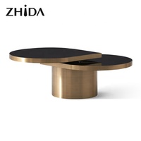 Table centrale de salon moderne, avec jambes en métal doré, dessus en verre, combinaison ronde, table basse, vente en gros, livraison gratuite depuis la chine