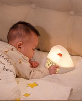 Orange Dot Rechargeable Blanc Chaud Mignon Portable Table Smart Digital Led Réveil avec Veilleuse pour Chambres