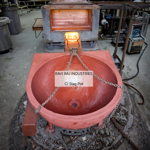 หม้อตะกรันเหล็กหล่อทนอุณหภูมิสูงสำหรับการหลอมโลหะและการกลั่นชามหล่อเหล็กที่ใช้ในโรงหล่อและโรงงานเหล็ก - Product Image 4