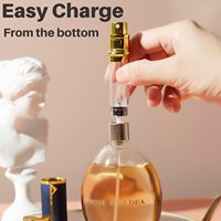 Ahli aroma canggih ahli perjalanan ramah 5ml kulit Mini botol penyemprot parfum lapisan kaca permukaan cetak