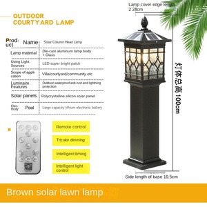 Lámpara Solar LED para Jardín, Poste de Luz para Exteriores, Aleación de Aluminio, Resistente al Agua IP65, Luz Diurna de 5000K, Sensor de Movimiento, CRI90 - Product Image 6