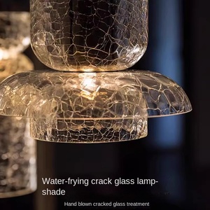 โคมไฟระย้าสำหรับบ้านไร่1อันทันสมัยโคมไฟเพดานสีดำด้านเมล็ดแก้วสำหรับห้องโรงแรมทำจากทองเหลืองหลอดโลหะเหล็ก - Product Image 3