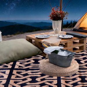 Alfombra Plegable de Plástico PP Antideslizante e Impermeable, Alfombra Personalizada para Patio Exterior - Product Image 2