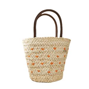 <span class=keywords><strong>2023</strong></span> nouveau petit sac brodé de vacances de balle de maïs mode paille tissé dames tissé sac de plage - Product Image 1
