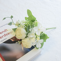 Fleurs de pivoines artificielles, bouquet de pivoines en soie pour la décoration de la maison, de la table de mariage