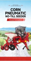 Runyep Semoir à vide à 4 rangs traîné par tracteur avec bac à engrais, profondeur réglable pour maïs et soja, usage agricole, haute productivité