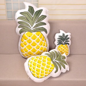 Pineapple And Cactus Throw <b>Pillows</b> Plush Decorative Cushions For <b>Sofa</b> Living Room Office Car Seat Plant Pattern 100% Polyester - Product Image 2