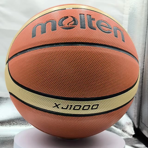 Ballon de basket Molten Taille 7 Homme Taille 6 Femme Intérieur Officiel Cuir souple Compétition Entraînement Bleu BG5000 - Product Image 4