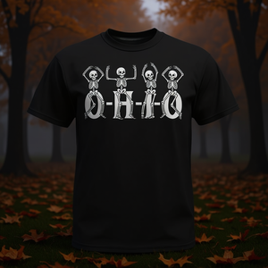 Ohio Skeleton O-H-I-O Halloween Vintage Vibe Fun Camiseta divertida - Product Image 3
