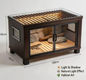 Terrario de Madera Sólida Light Domain Shadow Play para Reptiles, Vivario de Madera <span class=keywords><strong>con</strong></span> Iluminación Dinámica y Rejilla de Luz - Product Image 3