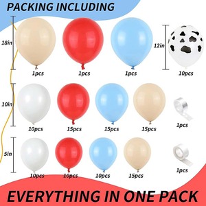 Sable blanc rouge <span class=keywords><strong>ferme</strong></span> Animal thème fête <span class=keywords><strong>anniversaire</strong></span> ballons bleu bébé douche toile de fond décoration pour vache fête faveur pour garçon - Product Image 4