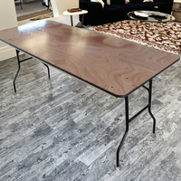 Table à manger pliante rectangulaire en bois massif moderne, vente en gros d'usine, mobilier pliable pour salon