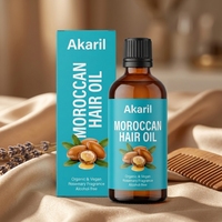 Akaril 100ml Sérum Capillaire Bio Végan du Maroc Nourrissant Hydratant Réparateur Soin du Cuir Chevelu Parfum Romarin